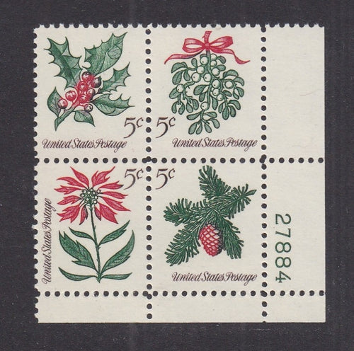 # 1254-57 (1964) Christmas - PB, LR #27884, MNH