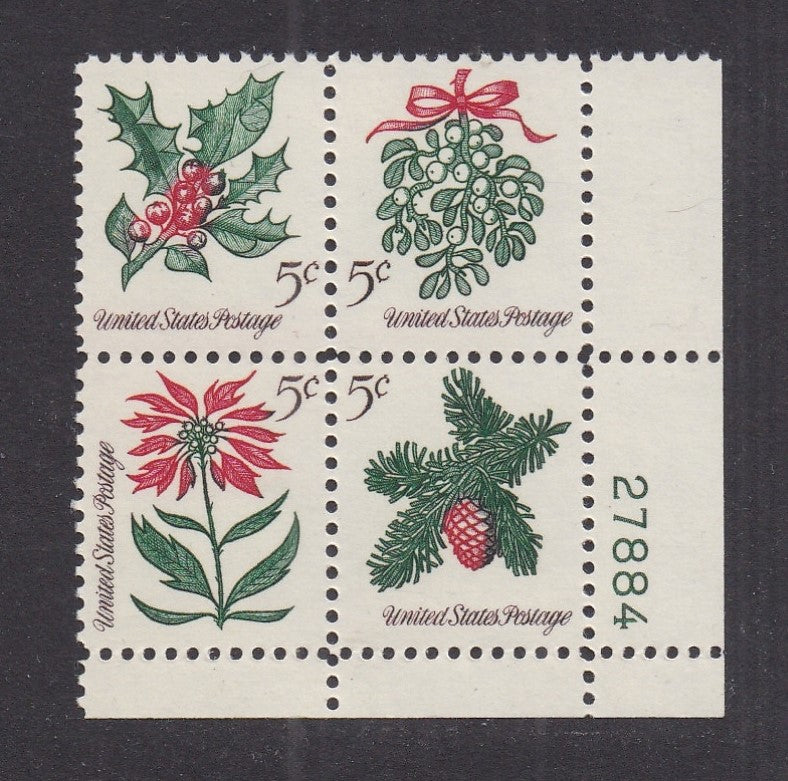 # 1254-57 (1964) Christmas - PB, LR #27884, MNH