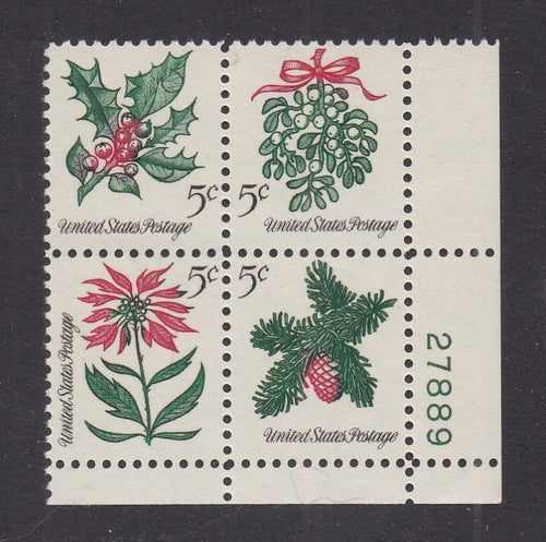 # 1254-57 (1964) Christmas - PB, LR #27889, MNH