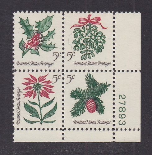 # 1254-57 (1964) Christmas - PB, LR #27893, MNH