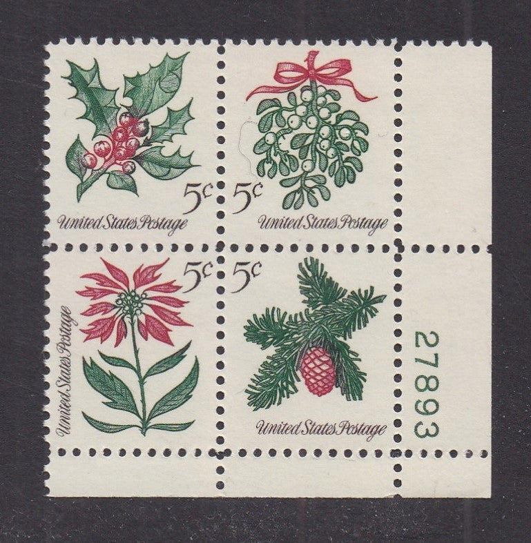 # 1254-57 (1964) Christmas - PB, LR #27893, MNH