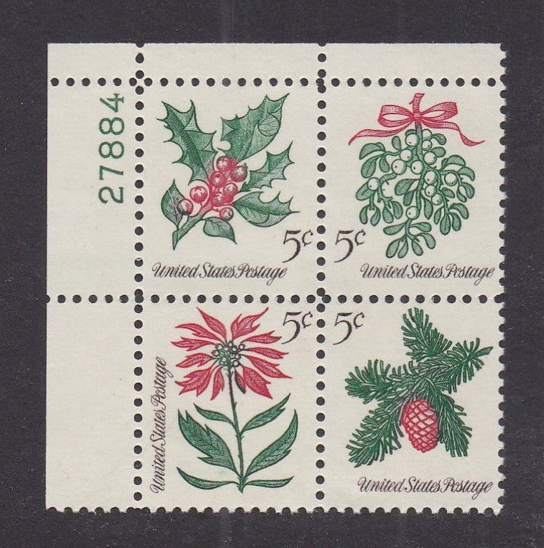 # 1254-57 (1964) Christmas - PB, UL #27884, MNH