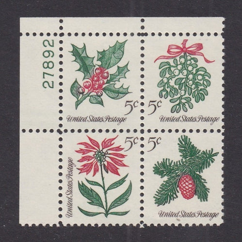 # 1254-57 (1964) Christmas - PB, UL #27892, MNH