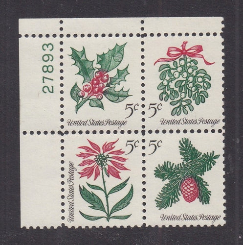 # 1254-57 (1964) Christmas - PB, UL #27893, MNH