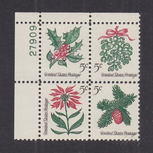 # 1254-57 (1964) Christmas - PB, UL #27909, MNH