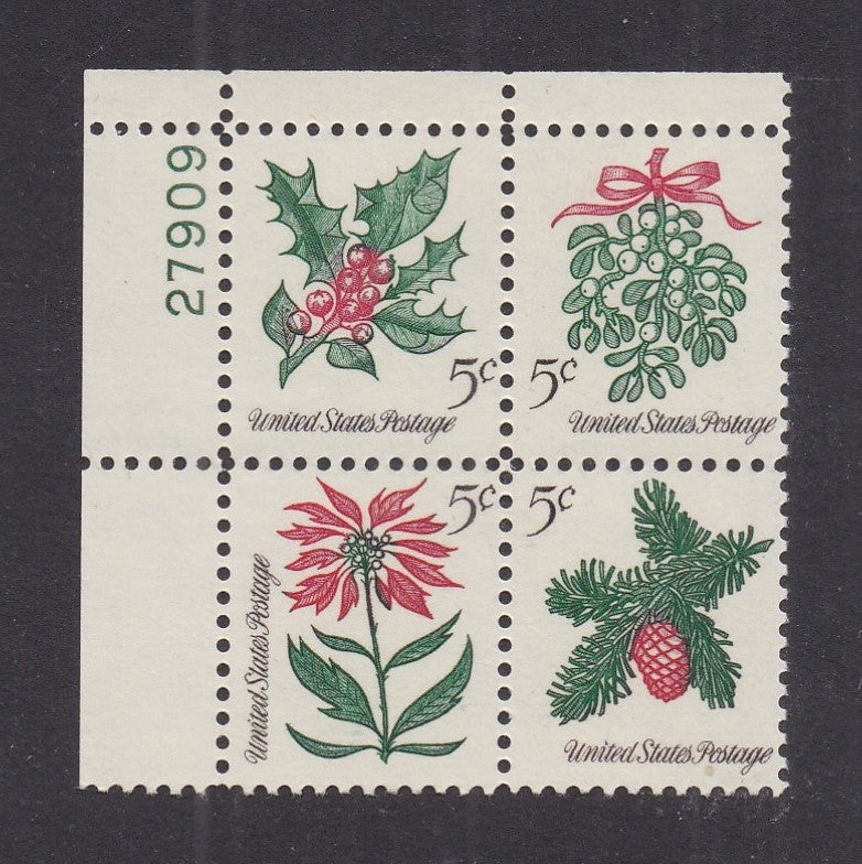 # 1254-57 (1964) Christmas - PB, UL #27909, MNH