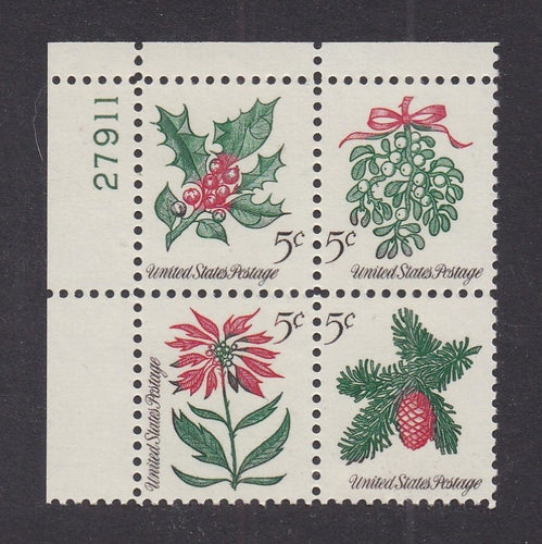 # 1254-57 (1964) Christmas - PB, UL #27911, MNH
