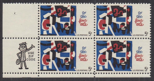 # 1259 (1964) Fine Arts - Mr Zip BK-4, LL, MNH