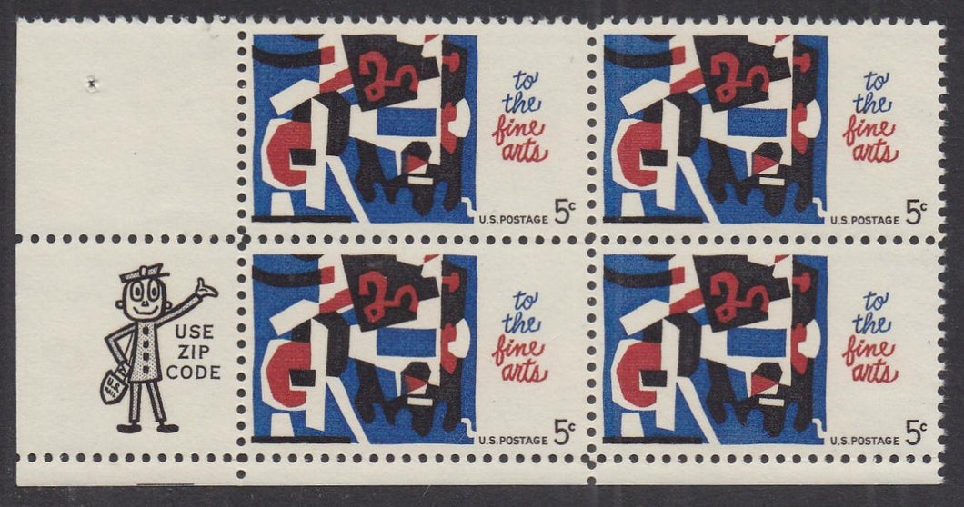 # 1259 (1964) Fine Arts - Mr Zip BK-4, LL, MNH