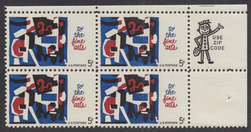 # 1259 (1964) Fine Arts - Mr Zip BK-4, UR, MNH
