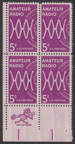# 1260 (1964) Amateur Radio - Mr Zip BK/4, LL, MNH