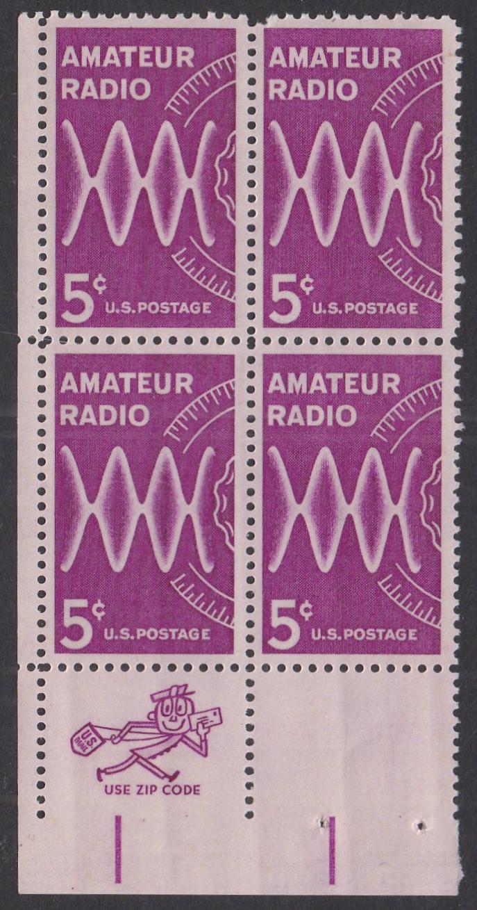 # 1260 (1964) Amateur Radio - Mr Zip BK/4, LL, MNH