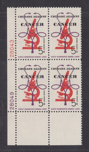 # 1263 (1965) Cancer - PB, LL #28043/28049, MNH