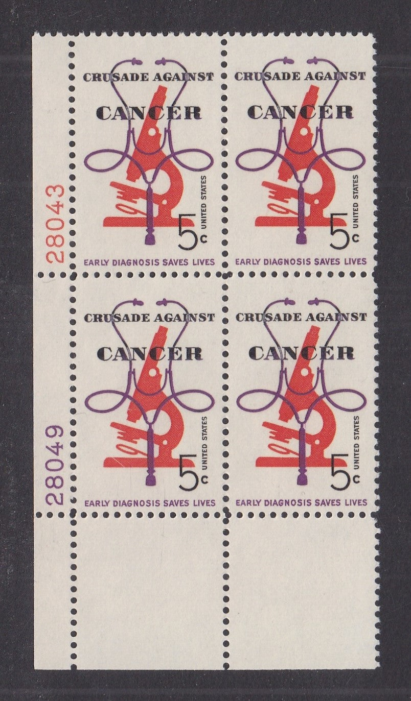 # 1263 (1965) Cancer - PB, LL #28043/28049, MNH