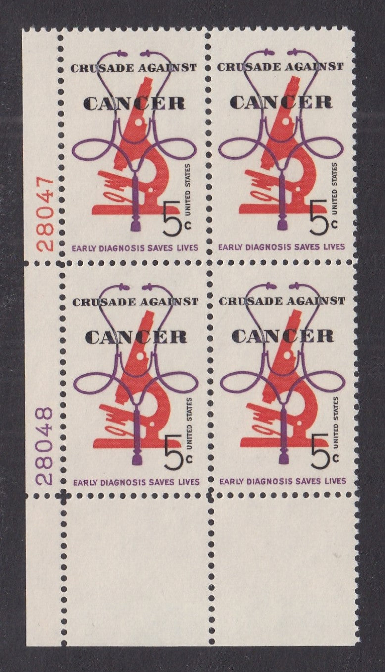 # 1263 (1965) Cancer - PB, LL #28047/28048, MNH