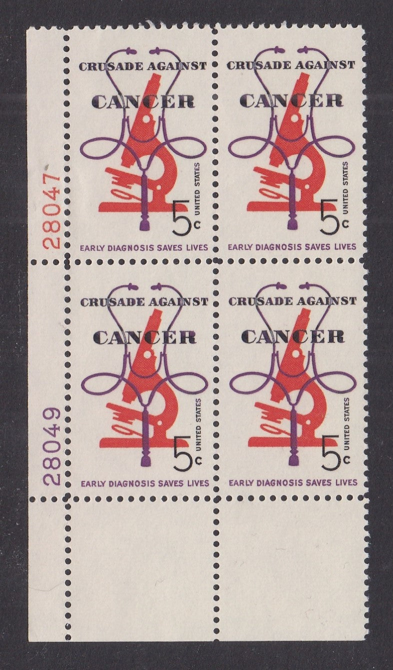 # 1263 (1965) Cancer - PB, LL #28047/28049, MNH