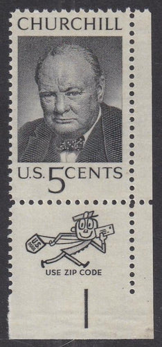# 1264 (1965) Churchill - Mr Zip sgl, LR, MNH