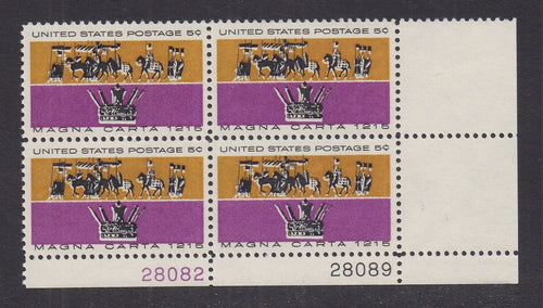 # 1265 (1965) Magna Carta - PB, LR #28082/28089, MNH