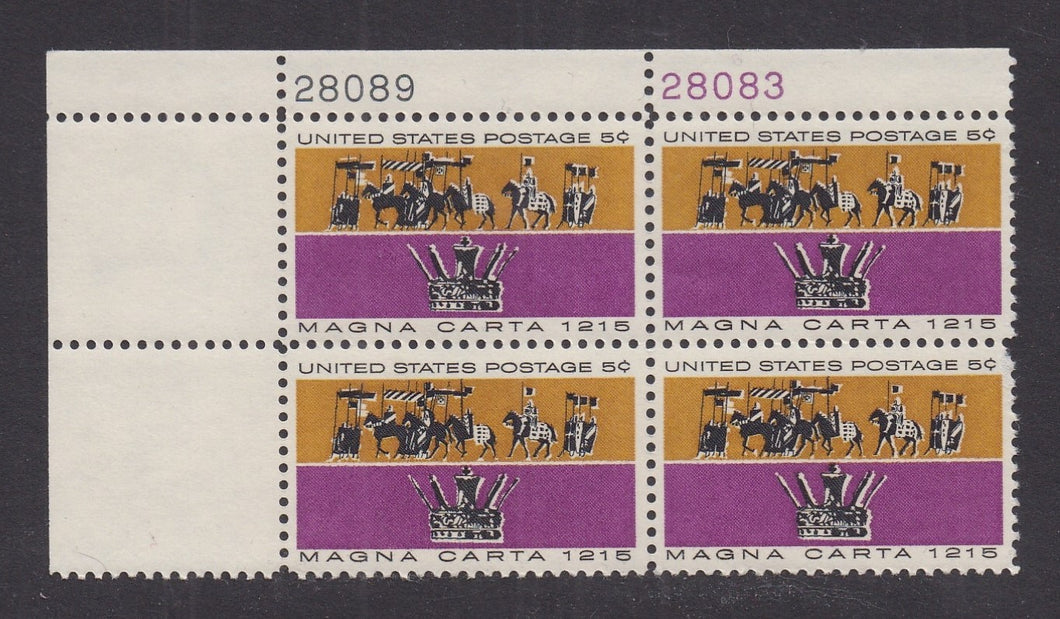 # 1265 (1965) Magna Carta - PB, UL #28083/28089, MNH
