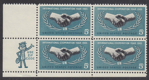 # 1266 (1965) UN Cooperation - Mr Zip BK/4, LL, MNH