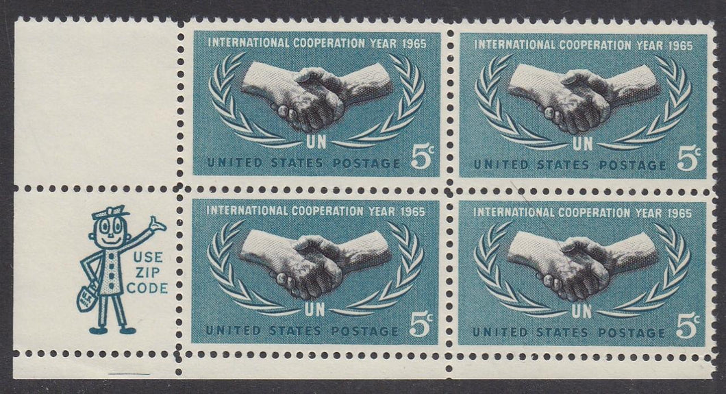 # 1266 (1965) UN Cooperation - Mr Zip BK/4, LL, MNH