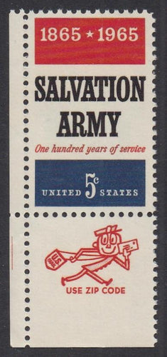 # 1267 (1965) Salvation Army - Mr Zip sgl, LL, MNH