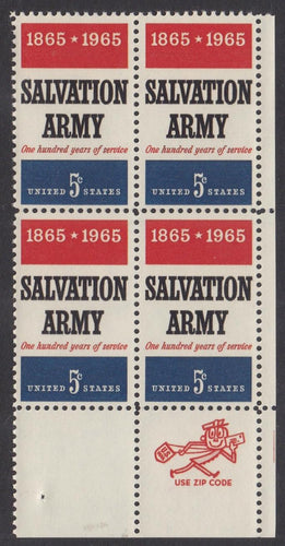 # 1267 (1965) Salvation Army - Mr Zip BK/4, LR, MNH