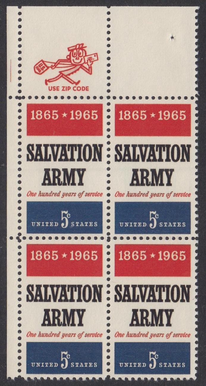 # 1267 (1965) Salvation Army - Mr Zip BK/4, UL, MNH