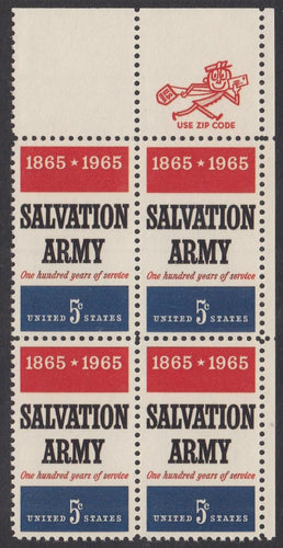 # 1267 (1965) Salvation Army - Mr Zip BK/4, UR, MNH