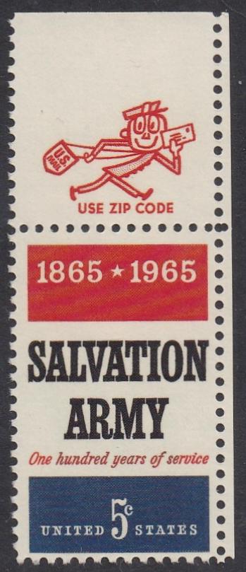# 1267 (1965) Salvation Army - Mr Zip sgl, UR, MNH