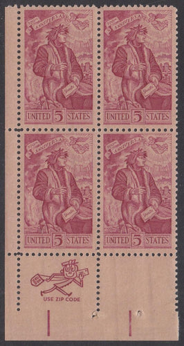 # 1268 (1965) Dante - Mr Zip BK/4, LL, MNH