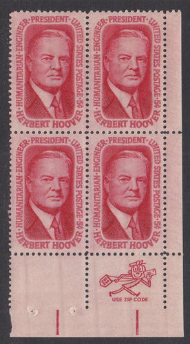 # 1269 (1965) Hoover - Mr Zip BK/4, LR, MNH
