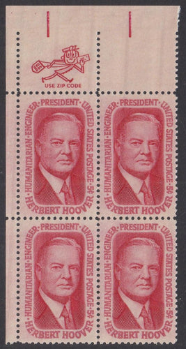 # 1269 (1965) Hoover - Mr Zip BK/4, UL, MNH