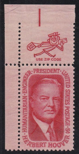 # 1269 (1965) Hoover - Mr Zip sgl, UL, MNH