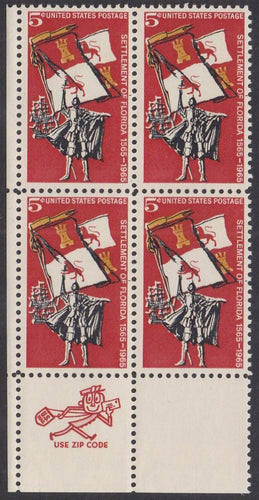# 1271 (1965) Florida Settlement - Mr Zip BK/4, LL, MNH