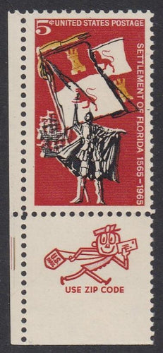 # 1271 (1965) Florida Settlement - Mr Zip sgl, LL, MNH