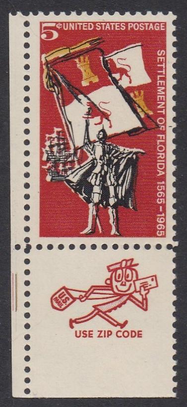 # 1271 (1965) Florida Settlement - Mr Zip sgl, LL, MNH