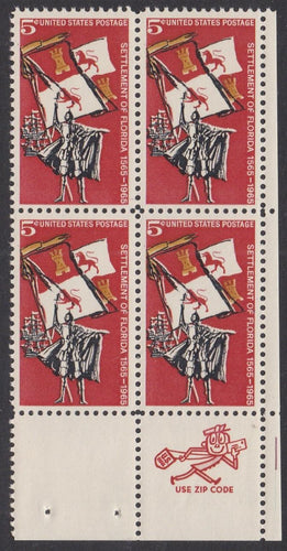 # 1271 (1965) Florida Settlement - Mr Zip BK/4, LR, MNH