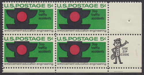 # 1272 (1965) Traffic Safety - Mr Zip BK/4, LR, MNH