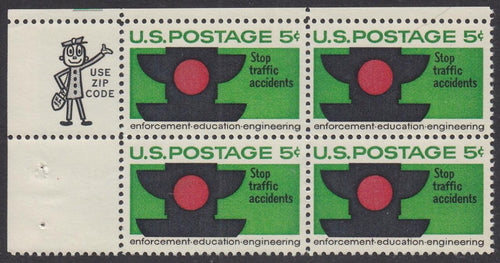 # 1272 (1965) Traffic Safety - Mr Zip BK/4, UL, MNH