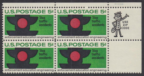 # 1272 (1965) Traffic Safety - Mr Zip BK/4, UR, MNH