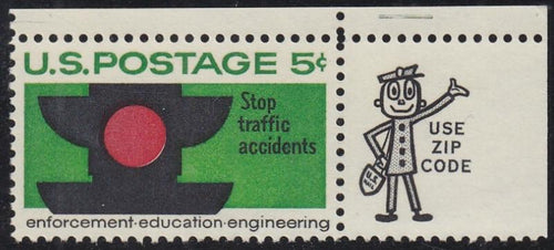 # 1272 (1965) Traffic Safety - Mr Zip sgl, UR, MNH