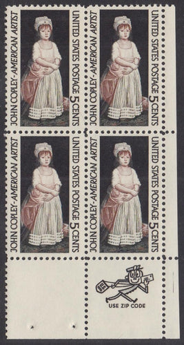 # 1273 (1965) Copley - Mr Zip BK/4, LR, MNH
