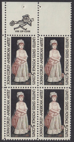 # 1273 (1965) Copley - Mr Zip BK/4, UL, MNH