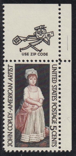 # 1273 (1965) Copley - Mr Zip sgl, UR, MNH