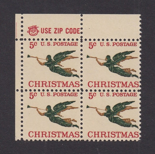 # 1276a (1965) Christmas Angel, Tagged - Mr. Zip BK, UL, MNH