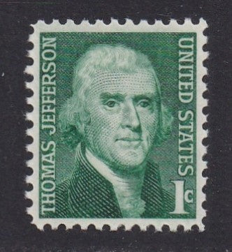 # 1278 (1968) Jefferson - Sgl, XF MNH