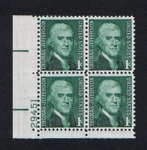# 1278 (1968) Jefferson - PB, LL #29451, MNH
