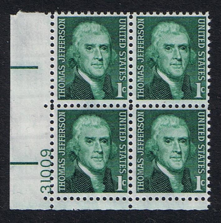 # 1278 (1968) Jefferson - PB, LL #31009, MNH