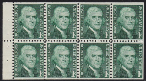 # 1278a (1968) Jefferson, DG - Bklt pane, MNH